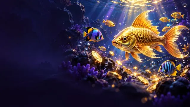 樂遊娛樂城捕魚遊戲示意圖:金魚與金幣